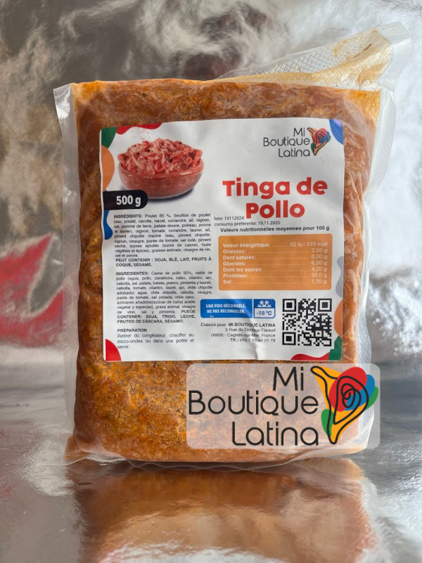 Tinga de pollo congelada